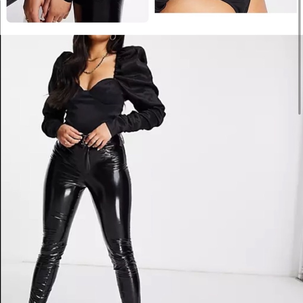 Club L London long puff sleeve body suit. NWOT